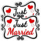 Wambere 2 Stück Hochzeitsauto Magnet „Just Married“ Autodekorationsmagnet,Magnet für Autodekoration,Hochzeitsautodekoration Magnetische Autoaufkleber für Hochzeit Autotür Kühlschrank,