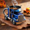 Fzysjve Handcrafted Truck Coffee Mug, Semi-Truck Coffee Mugs, Reusable Coffee Cups, Funny Personalised Coffee Travel Mug, Truck Driver Gifts for Men, Personalization Mug Gifts for Truck Enthusiast(D)