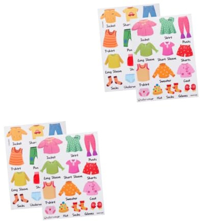 ERINGOGO 2sätze Kleidung Klassifizierungsaufkleber Für Dekorativen Etiketten Für Schrankorganisation Und Aufbewahrung Für Kinderzimmer Und Kleiderschränke