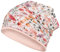 Smarilla Mädchen Mütze Übergangsmütze Beanie Blumen Frühling Herbst Baumwolle, Bekleidungsgröße: 50-52, Farbe: Creme-Aprikot