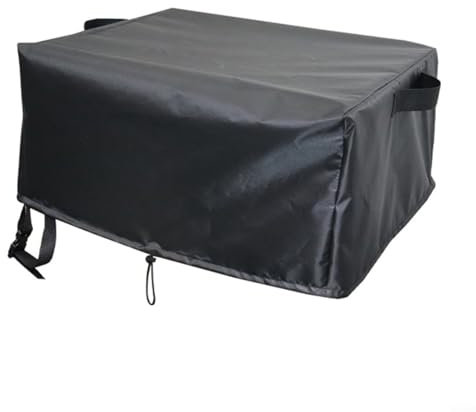 Alanmoship Copertura impermeabile per forno a gas per pizza Cozze 90347 da 17 pollici, in tessuto Oxford 420D, antipolvere, con cinghie antivento e coulisse (62 x 62 x 28 cm)