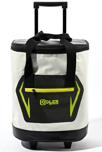 Nevera Portátil con Ruedas 30L – Bolsa Térmica para Frío y Calor, con Asa Extensible,Ideal para Camping, Playa, Picnic y Viajes – Cooler Bag con Compartimento Frontal (30 litros Gris)