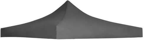 Ersatzplane für Gartenpavillon, Ersatzdach für Empfangszelt, 2,9 x 2,9 m, Anthrazit