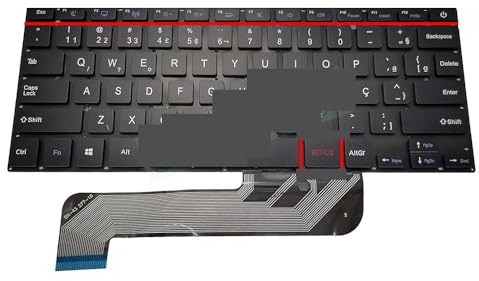 FDMOZRE Teclado BR-PT Brasil ABNT2 para PC101 PC102 PC208 PC209 Teclados para Netflix Português MB27716023 YXT-NB93-64(Netflix F3 WiFi)