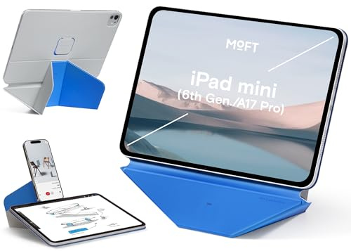 MOFT Dynamic Folio Case for iPad Mini 7 (A17 Pro, 2024) / iPad Mini 6 (2021), 8.3-Inch Magnetic Stand Case with 20+ Viewing Angles, Ultra-Slim, Auto Wake/Sleep – Cement x Sapphire