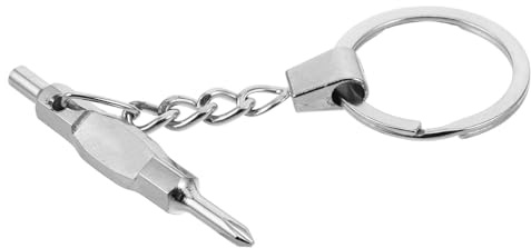 Warmhm Kleiner Doppelkopf mit Schraubendreher für Fingerboard Reparaturen | Eisen, 1 Stück, Silberfarben, Kompakt und Tragbar, für Jugendliche und Jungen