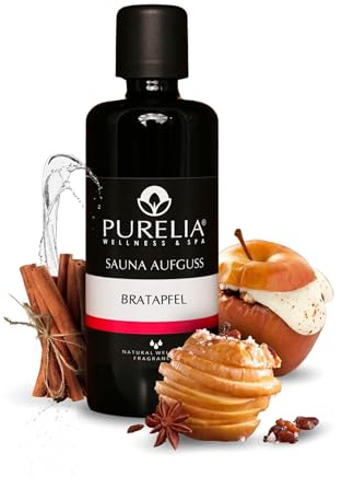 PURELIA Saunaaufguss Konzentrat Bratapfel 100 ml natürlicher Sauna-aufguss - reine ätherische Öle