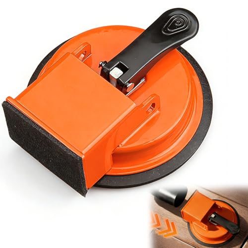 Laminate Floor Gaps Fixing Tool, Adjustable Suction Cups Gripper, Heavy Duty Laminate Flooring Tools, Plank Grabber Tool for Wood Tile Baseboard Paver Construction Bathroom Kitchen Living (Orange)