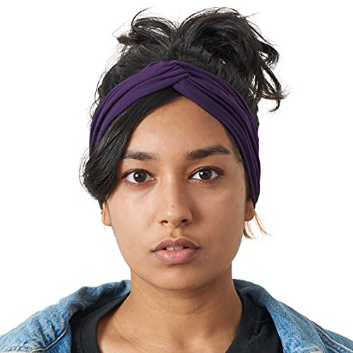 CHARM Herren Japanisch Bandana Stirnband - Damen Headband Haar Band Sport Lila