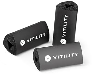 Vitility Stiftgriff - Dreieckige Griffverdicker für besseren Halt an Stiften, Bleistiften, Besteck oder Zahnbürsten – ideal für Menschen mit schwachem Griff, Länge 4 cm.