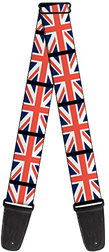 Buckle-Down Guitar Strap United Kingdom Flags 2 Inches Wide
