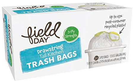 Trash Bags; Tall Kitchen Drawstring