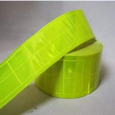 StickersLab - Fluoreszierendes reflektierendes PVC-Band zum Aufnähen auf die gelbe Kleidung 25/50 mm (Größe - 5 cm x 5 Meter)