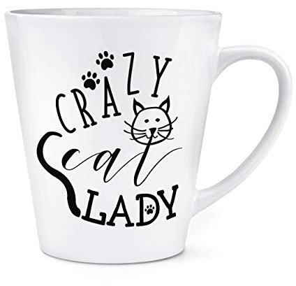 Crazy Cat Lady Paws 12oz Latte Mug Cup