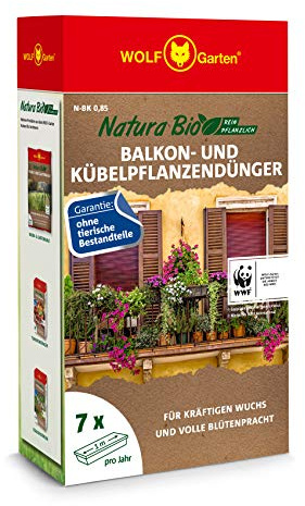 WOLF Garten - Natura Bio Balkon- und Kübelpflanzendünger N-BK 0,85 für ca. 7 Blumenkästen; 3856005