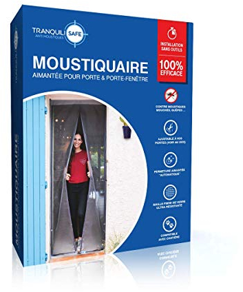 Zanzariera Magnetica Porta & Porta Finestra Regolabile TRANQUILISAFE® - Zanzariera Porta Finestra Standard e su Misura - Protezione Antizanzare e Anti mosche - (l 120/136 - A 207/215)