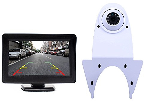Rückfahrkamera Monitor + Rückfahrkamera Transporter, IR Nachtsicht Auto Kamera mit 4.3 Zoll LCD Farbdisplay wasserdichte,Rückfahrkamera für VW Crafter T5 Mercedes Sprinter Viano Vito Transit Ducato