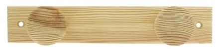 Porte Manteau Bois Brut 2 têtes