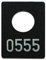 100 Garderobenmarken Kunststoff, Plastik in schwarz mit Ziffernprägung, div. Nummerkreise wählbar (Nr. 0001-0100)