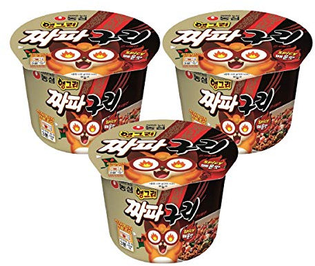 [Nongshim] Jjapaguri Cup Ramen Noodle Soup 3 Sets / Korean Food / Korean Ramen / Korean Noodle Soup / Parasite Noodle / Ram Dom / Neoguri / Jjapaguetti (Overseas Direct Shipment)