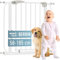 ib style Treppenschutzgitter für Babys Berrin 58-185 cm, Türschutzgitter, Hundeabsperrgitter aus Metall, Ohne Bohren, Weiß, 165-175 cm