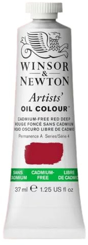 Winsor & Newton Artists' Oil Paint, 37ml Tube, Cadmium-Free Red Deep