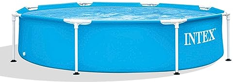 INTEX Piscine hors sol avec cadre en métal 28205EH : 2,4 m x 50,8 cm – Matériau résistant aux perforations – Facile à assembler – Résistant à la rouille – Capacité de 483 gallons