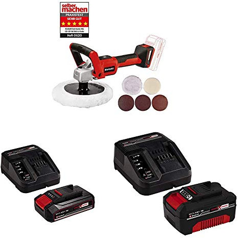 Einhell Cordless Polishing/Sanding Machine CE-CP 18/180 Li E-Solo Power X-Change with 18V 2.5Ah Battery & Charger