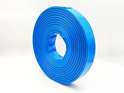 Flachschlauch Ø 100 mm | 4 Zoll - 40 Meter | 4 bar Betriebsdruck | Betonschlauch | PVC blau
