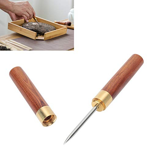 Zerodis Couteau à thé, ensemble de couteaux Puer en acier inoxydable avec poignée en et couvercle de sécurité outils à thé portables pour de cérémonie de thé