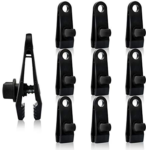 10 Stück Planenclips, ZeltClips, Tarp Clips Daumen, Planenclips, Heavy Duty Lock Grip, Wiederverwendbar, Heavy Duty Linoleum Clip, Canvas Clips, Poly Planenclip, für Outdoor Camping Landwirtschaft