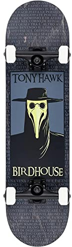 Birdhouse Stage 3 Plague Doctor Komplettes Skateboard, 20,3 cm, Schwarz