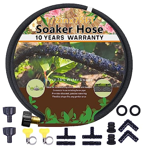 1,27 cm Tropfschlauch für Garten 15 m, Tropfschläuche für Garten 30 m, Gartenschlauch, 7,5 m Tropfschläuche für Gartenschlauch, Bewässerungssystem (22,9 m)