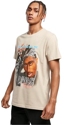 Mister Tee Herren Tupac Retro Tee Sand, M