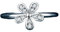 DJMJHG Daisy Frauen Ring Zirkonia Blume Trendy Country Fancy Mädchen Ring Engagement Jahrestag Ring Für Frauen 7 Weiß
