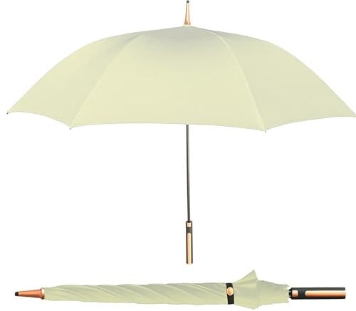 Lemon Pie Products Ivory Wedding Umbrella for UK Rain Large Automatic Windproof Stick Umbrella for Women & Men | Elegant Rainproof UV Protection for Bridal, Events & Travel Gifts