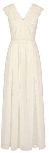 ApartFashion Damen Hochzeitskleid Kleid, Creme, 42 EU