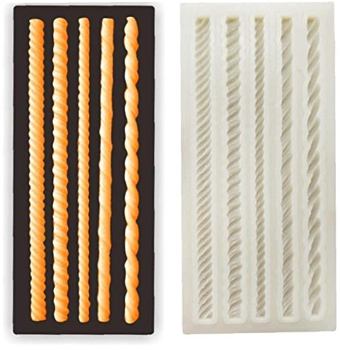 3D-Strick-Seil-Form-Silikon-Form-Perlen-Fondant-Form-Kuchen-Bordüre, die Formen-Zuckerguss-Gumpaste-Küchen-DIY-Backen-Werkzeuge verziert