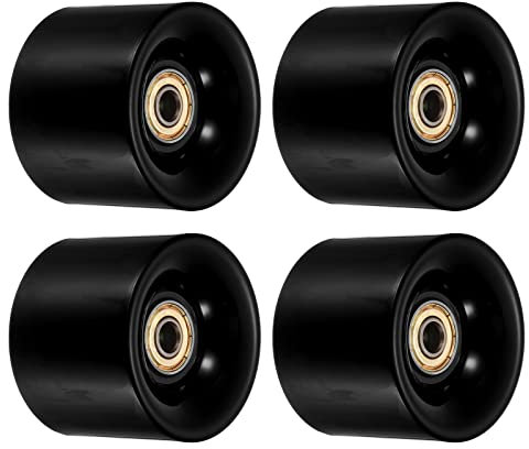 PATIKIL 60mm Longboard Wheels with Bearings ABEC-11, 4 Pack Street Wheels for Skateboards Cruiser Wheel Replacement 80A, Black Golden