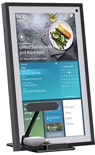 Almoz Show 15 Ständer aus Aluminium, neigbarer Ständer für Show 15,6 Zoll Smart-Display mit Ablagefach, kompakte Größe, langlebig und stabil (schwarz)