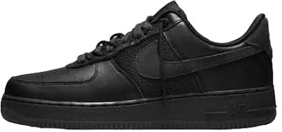 NIKE Air Force 1 '07 Lv8 EMB, Slam Jam Trainers Low Top Black Men's Size UK 9