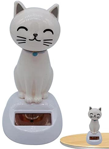 Chat Animal Dansant Solaire, Figurine Solaire Voiture Qui Bouge, Danse Solaire, Chat Danseur Solaire Voiture, Décoration Tableau Bord Voiture, Cadeau Jouet pour Enfant et Adultes