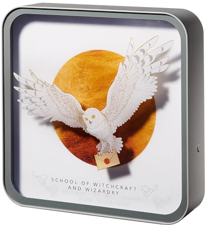 Numskull Offizielle Hedwig Acryl Logo Schreibtischlampe Wandleuchte für Schlafzimmer, Büro, Zuhause, Studium, Arbeit - Offizielles Harry Potter-Merchandise