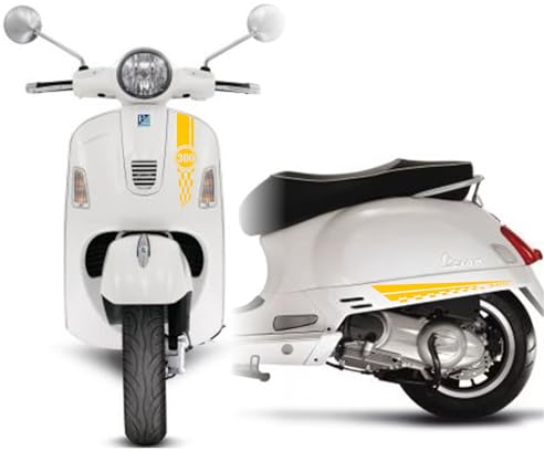 DualColorStampe Aufkleber kompatibel mit Piaggio Vespa GTS 300 Super GTV 300 GTV250 GTV125 Code M0305 (Gelb 21)