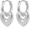 ALEXCRAFT Creolen Herz Ohrringe Silber 925 Hängend Klein Damen Geschenk für Frauen Freundin Mama Mädchen