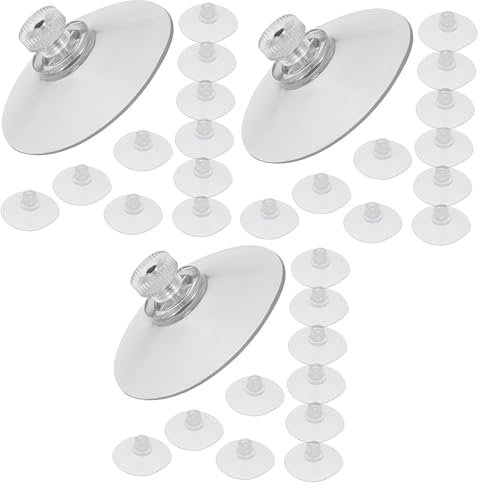 Zerodeko 30 Stk Haken für Saugnapf hängender Getränkehalter Plastiksauger Glassaugnäpfe Kleiderbügel aus Kunststoff Vakuumhaken Haken für Vakuumsauger Haushalt anschließen Aufhänger PVC