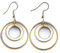 Double Hoop Anhänger Ohrringe mit Weiße Jade Stein - Gold plattiert Edelstahl und Natürlichen Steinen - Perfekte Schützende Geschenk Charme (Jade)