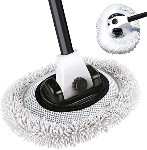 Auto Duster,Mehrzweck Mikrofaser Autowaschbürste Fahrzeug Innen Außenreinigungs Kit Autowaschbürste Teleskop, Windschutzscheiben Autowaschbürste Auto-Reinigungsbürste, Auto-Waschmop kratzfrei