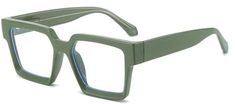 MUTYNE Quadratische Brillenfassung Rechteckige Brillenfassung Damen Herren Vintage Brillen,Grün