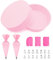 TRUEIN 2 Pcs Silicone Cake Tins, 8 inch Pans with 21 Pcs Piping Kit, Non-Stick Baking Moulds for Rainbows, Cheese and Cream Cakes (Pink)